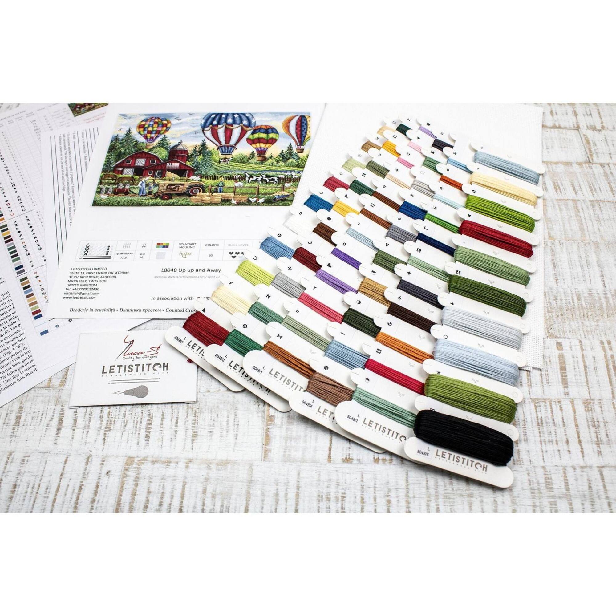 Letistitch Up Up and Away Counted Cross Stitch Kit